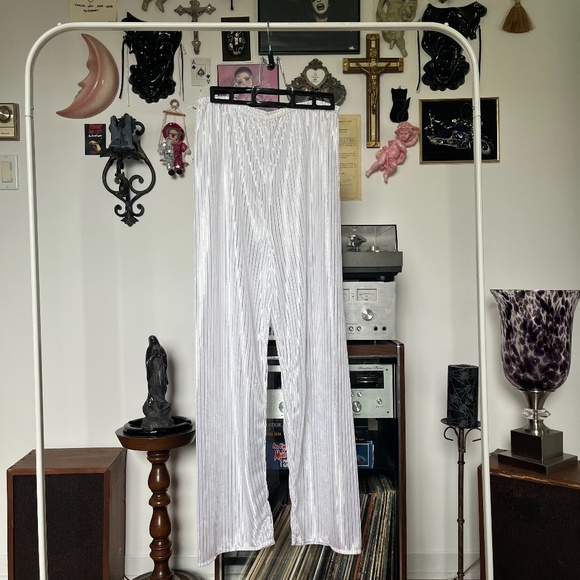 80s Sheer Shine Pj Pants Lingerie Vintage - Picture 1 of 4